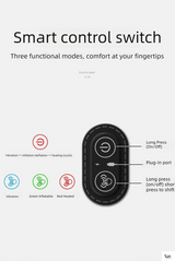 DS NA Dark Grey 3-in-1 Heated Back Stretcher with Vibration Massage & Traction