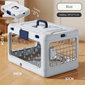 DS NA Blue Premium Foldable Pet Carrier Crate - Breathable Aviation Travel Box