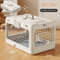 DS NA Grey Premium Foldable Pet Carrier Crate - Breathable Aviation Travel Box G