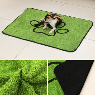 DS NA 2 Pcs Artificial Grass Pet Mat – Soft, Fast-Drying & Non-Slip Sleeping Pad