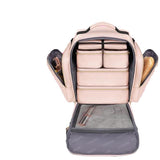 DS NA Large Capacity Travel Makeup Backpack – Includes 5 Removable Organizer Case