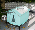 DS NA Large Size Elevated Indoor/Outdoor Pet Shelter(blue): Waterproof, Insulate