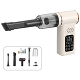 DS NA Beige 4-in-1 Car Vacuum Cleaner and Tyre Inflator Portable Cordless Air