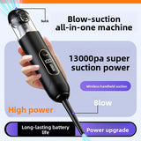 DS NA White 2-in-1 Cordless Handheld Car Vacuum Cleaner and Air Blower Powerful