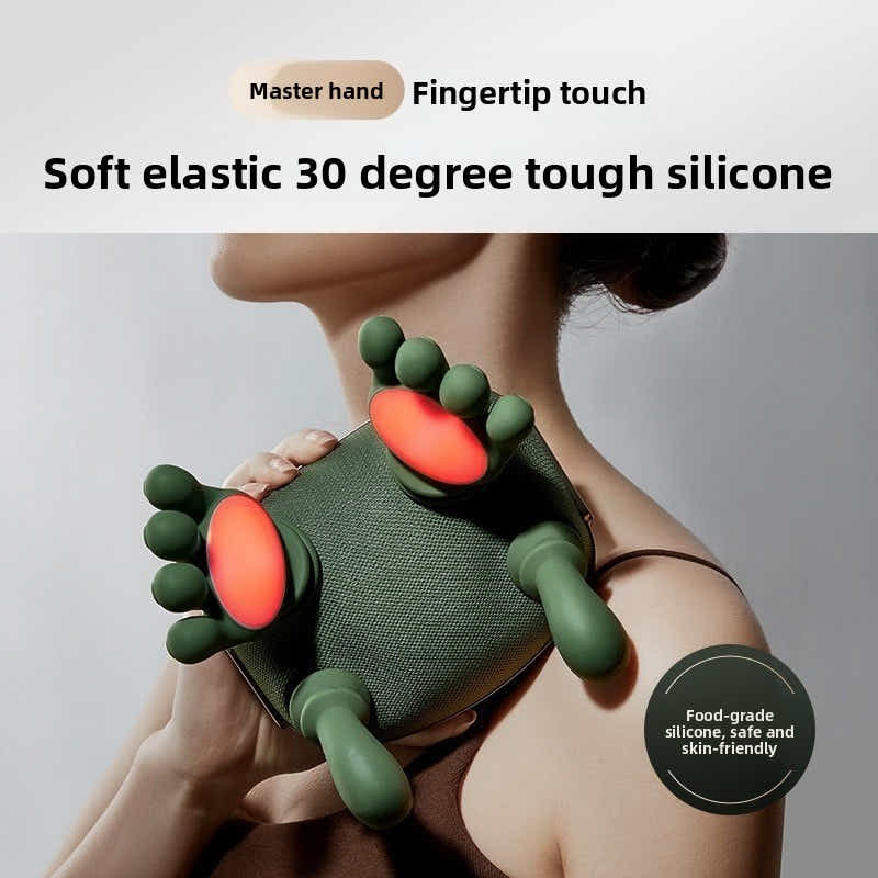 DS NA Green Cordless Shoulder and Neck Massager with Heat Rechargeable Shiatsu