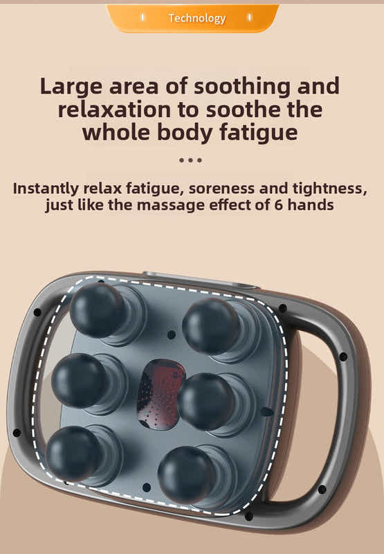 DS NA 6-Head Deep Tissue Percussion Massager - Cordless Electric Muscle Gun
