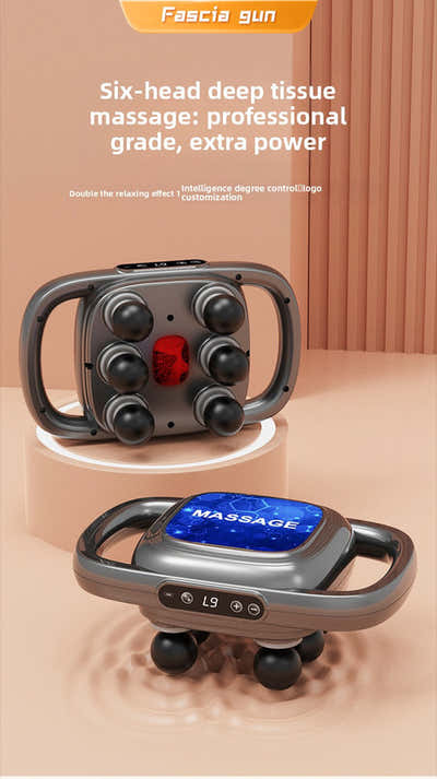 DS NA 6-Head Cordless Percussion Massager – Deep Tissue Muscle Gun