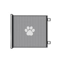 DS NA Retractable Pet Safety Gate – 110×78CM Paw Print Mesh Dog Barrier No-Drill