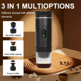 DS NA White 3-in-1 Portable Espresso Maker with Self-Heating and One-Touch Cold