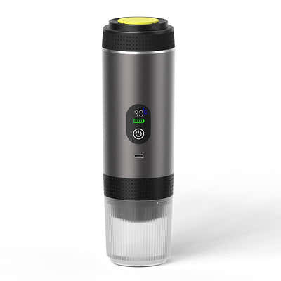 DS NA Grey 3-in-1 Portable Espresso Maker with Self-Heating and One-Touch Cold