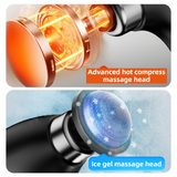 DS NA Black-Sliver Foldable Percussion Massage Gun with Hot Cold Compress & 10 H