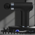 DS NA Black Grey Mini Hot & Cold Massage Gun with 10 Heads – 6 Intensity Levels