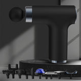 DS NA Black Grey Mini Hot & Cold Massage Gun with 10 Heads – 6 Intensity Levels