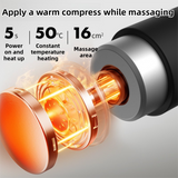 DS NA Black Grey Mini Hot & Cold Massage Gun with 10 Heads – 6 Intensity Levels