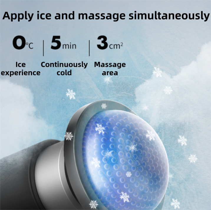 DS NA Black Grey Mini Hot & Cold Massage Gun with 10 Heads – 6 Intensity Levels