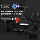 DS NA Black Gold Mini Hot & Cold Massage Gun with 10 Heads – 6 Intensity Levels
