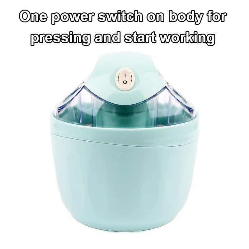 DS NA Blue 500ML Compact Electric Ice Cream Maker - Portable Quick Iced Drink