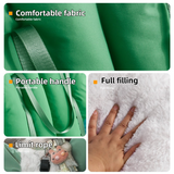 DS NA Green 2-in-1 Fluffy Travel Cat Bed & Car Safety Seat - Enclosed Windproof