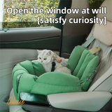 DS NA Green 2-in-1 Fluffy Travel Cat Bed & Car Safety Seat - Enclosed Windproof