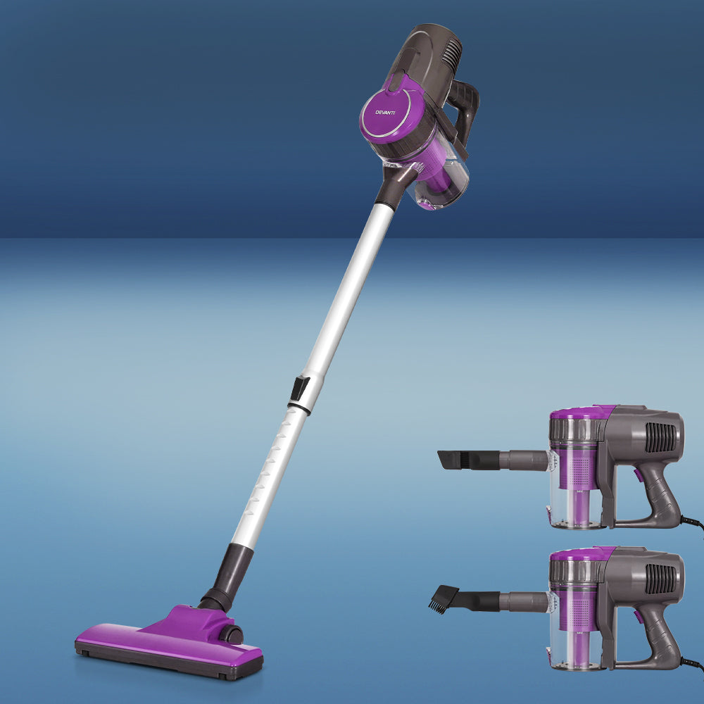 DS NA Devanti Stick Vacuum Cleaner Bagless Corded 500W Purple