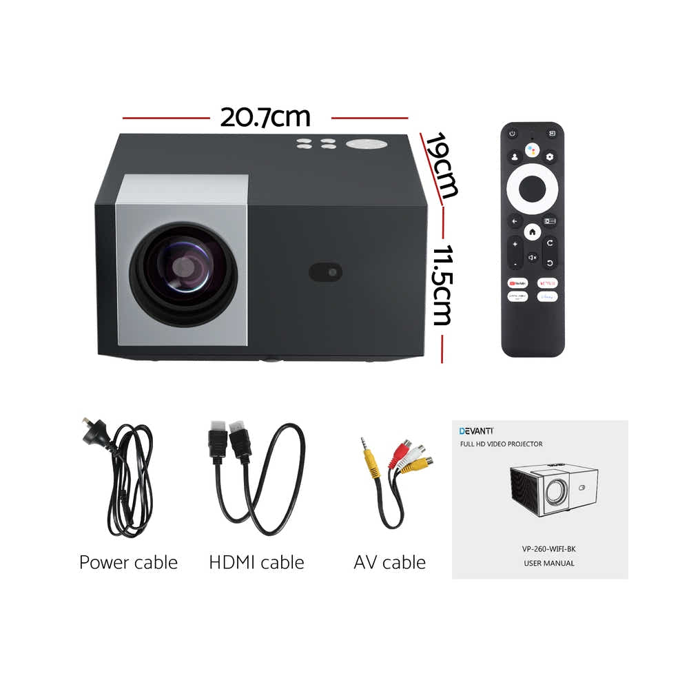 DS NA Devanti Video Project 4K 1080P Official Google TV 5G Wifi Home Cinema