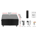 DS NA Devanti Portable Wifi Video Projector 4K 2.4G/5G Home Theater HDMI 1080P