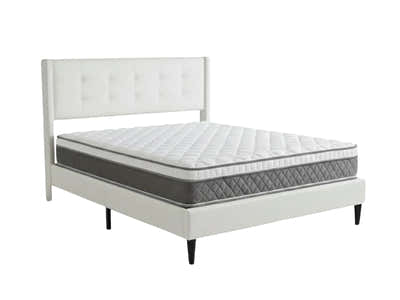 Vele‑C Bed Frame White & MEM23 Mattress ‑ Double