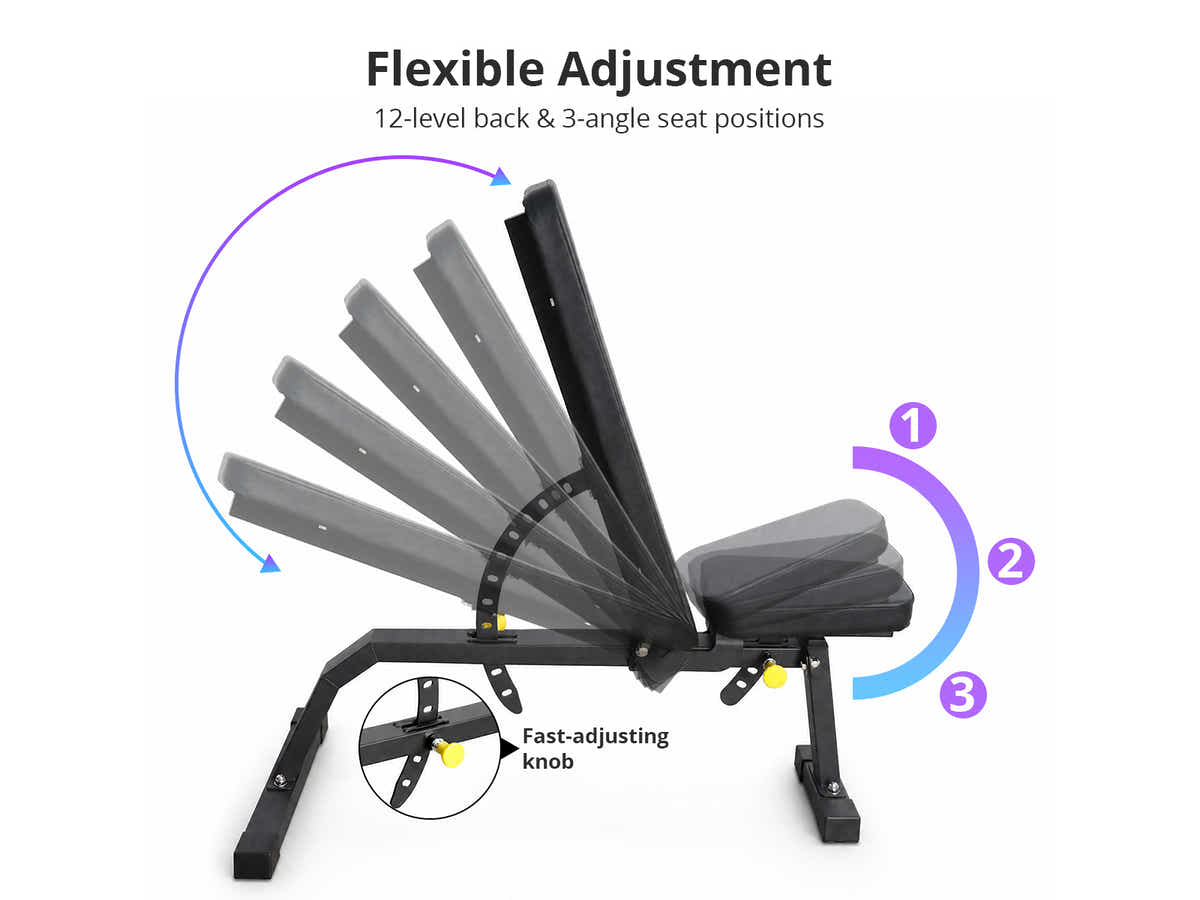 DS Heavy Duty Adjustable Weight Bench - 450 Kg