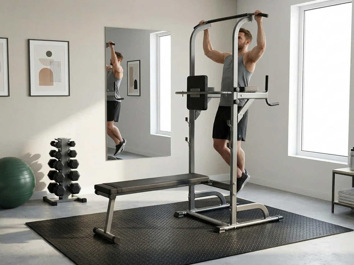 DS Weight Bench Chin Up Bar