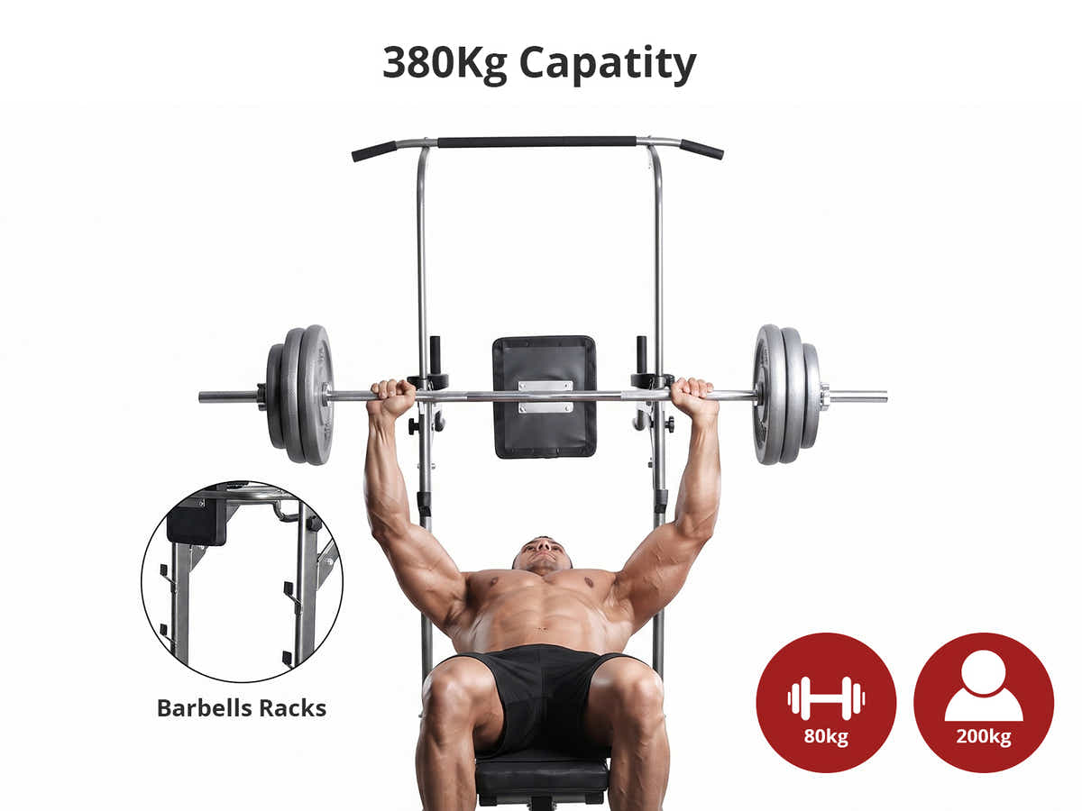 DS Weight Bench Chin Up Bar