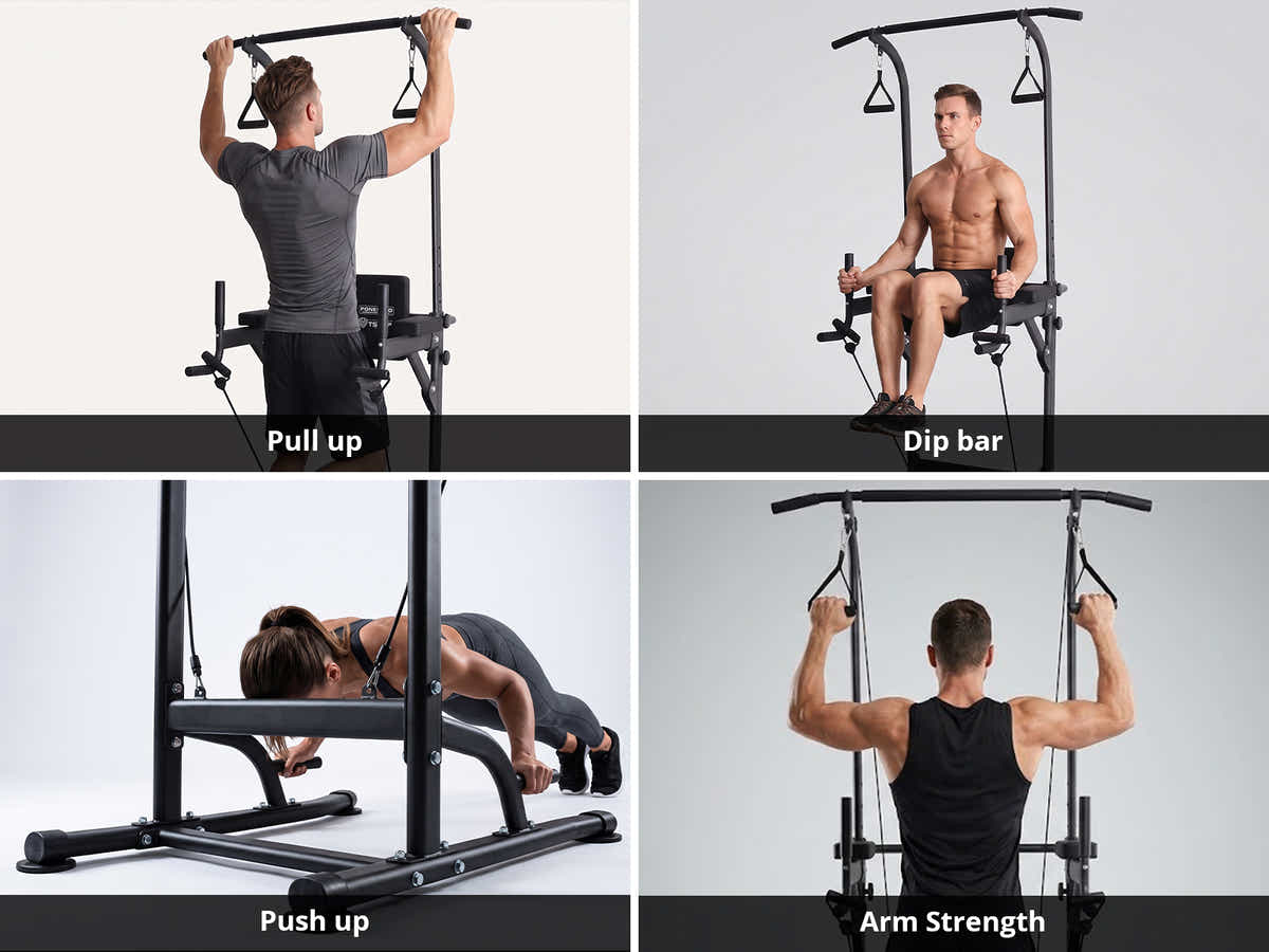 DS Power Tower 5-In-1 Pull Up Dip Stand