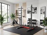 DS Adjustable Squat Rack With H-Frame Base