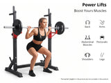 DS Adjustable Squat & Barbell Rack With T-Frame Base