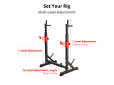 DS Adjustable Squat & Barbell Rack With T-Frame Base