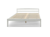 DS Wayford Double Bed Frame - Wooden White