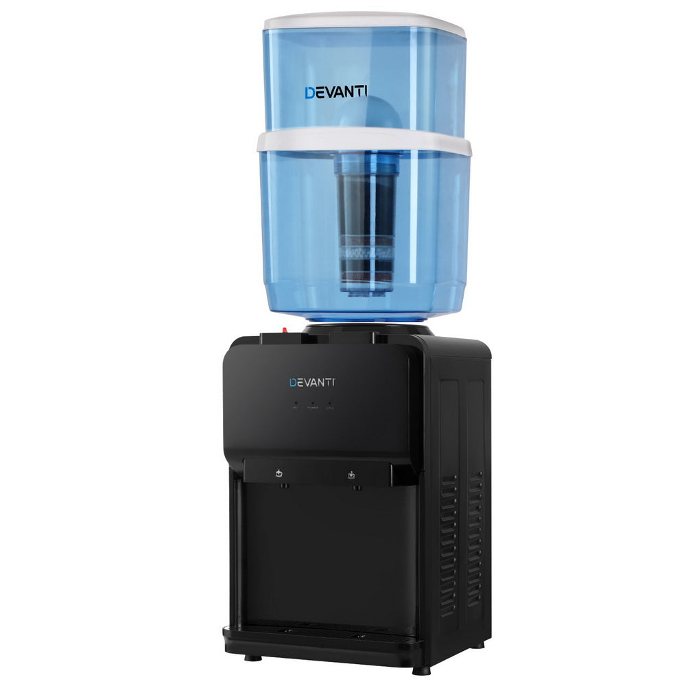 DS NA Devanti Water Cooler Dispenser Bench Top 22L Black