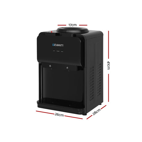DS NA Devanti Water Cooler Dispenser Bench Top Black