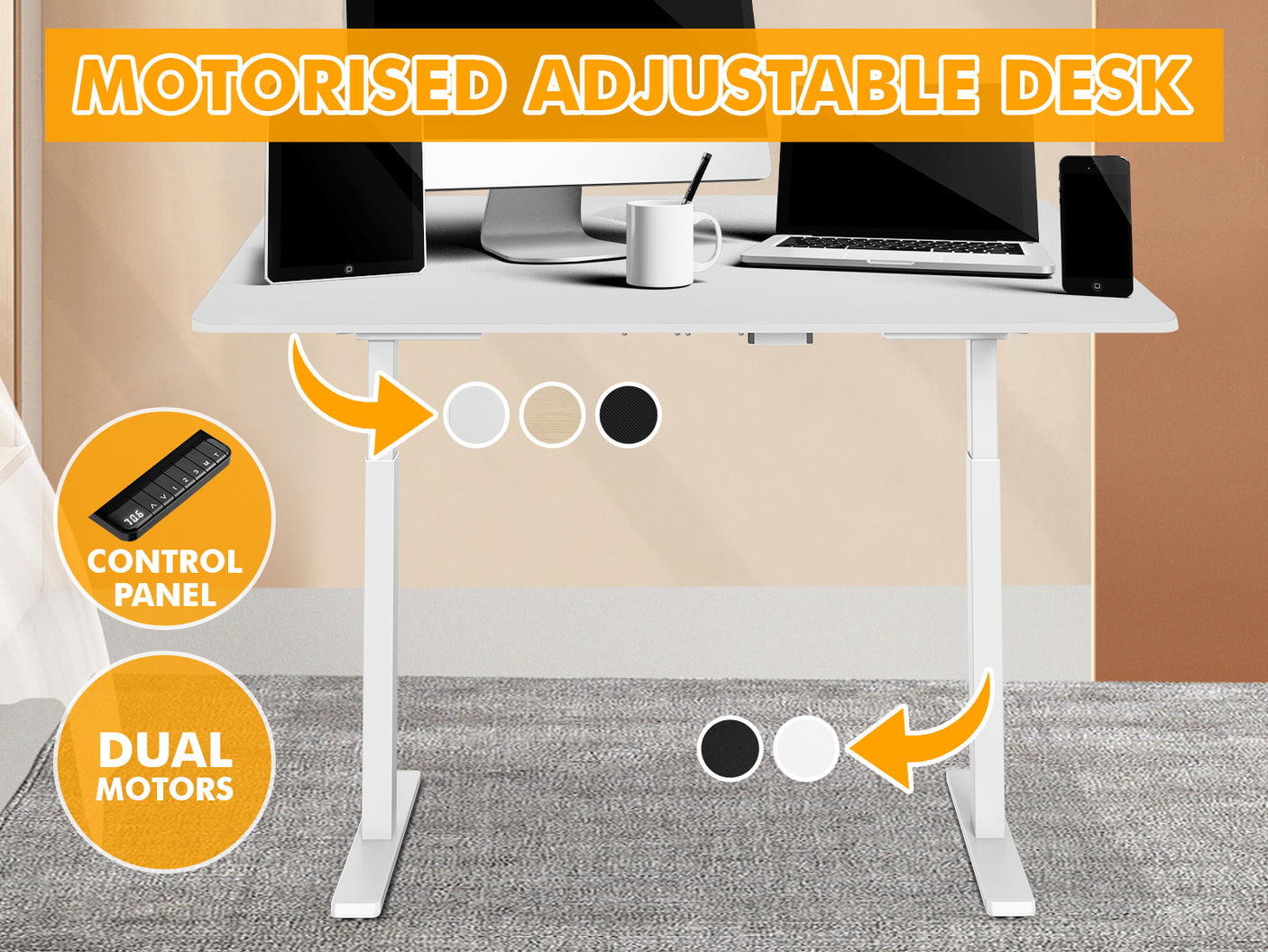 Table Top + Height Adjustable Desk