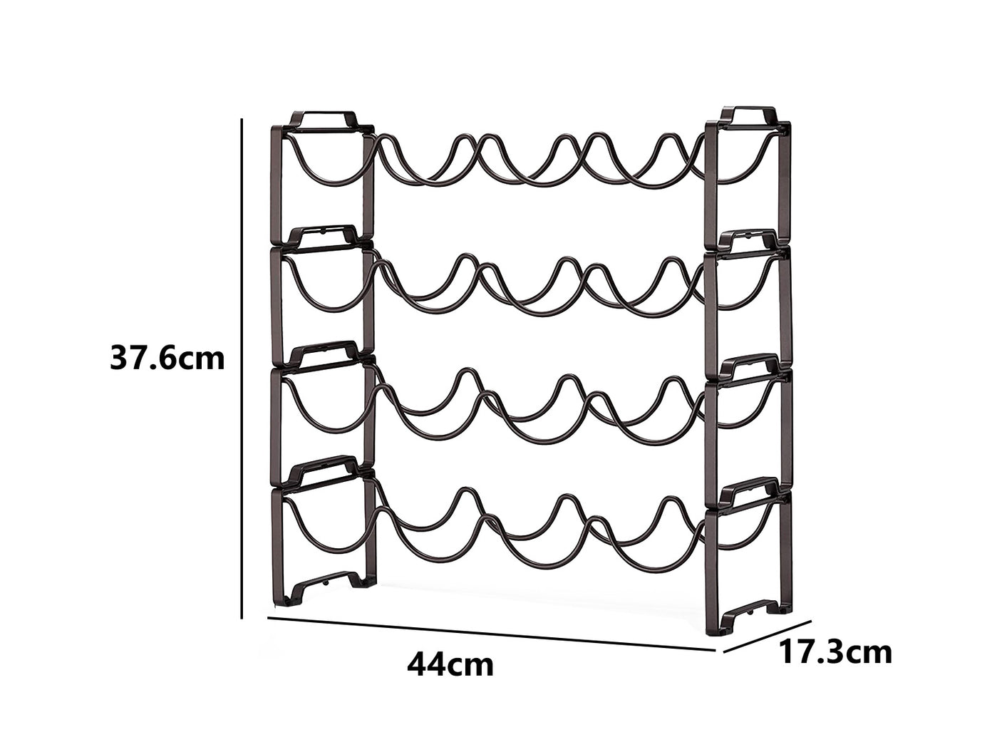 Metal wine rack 16 bottles