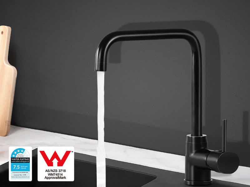 Black Kitchen Faucet - Square