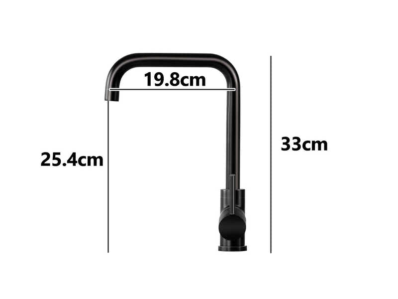 Black Kitchen Faucet - Square