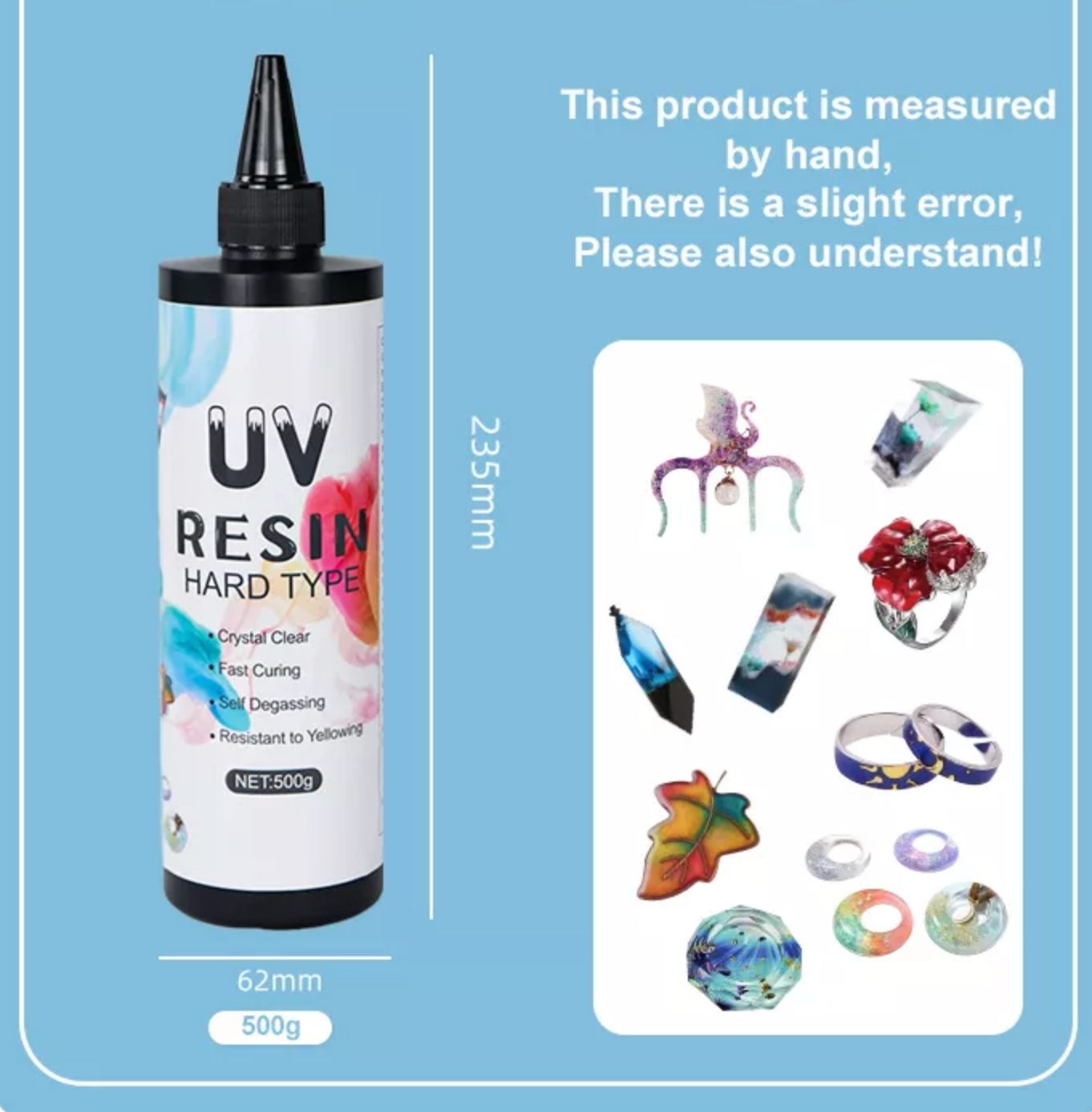 DS BS Ultraviolet Fast Curing UV Resin Clear-500G