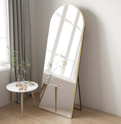 DS BS Arched Full Length Mirror With Stand 50×170cm -Black