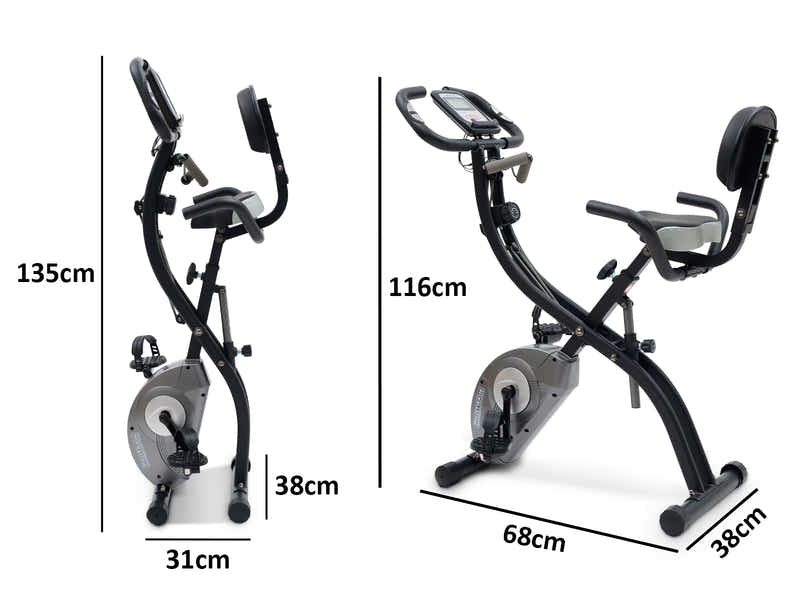 X-Bike With Rope And Recumbent Folding Magnetic Exercise Bike