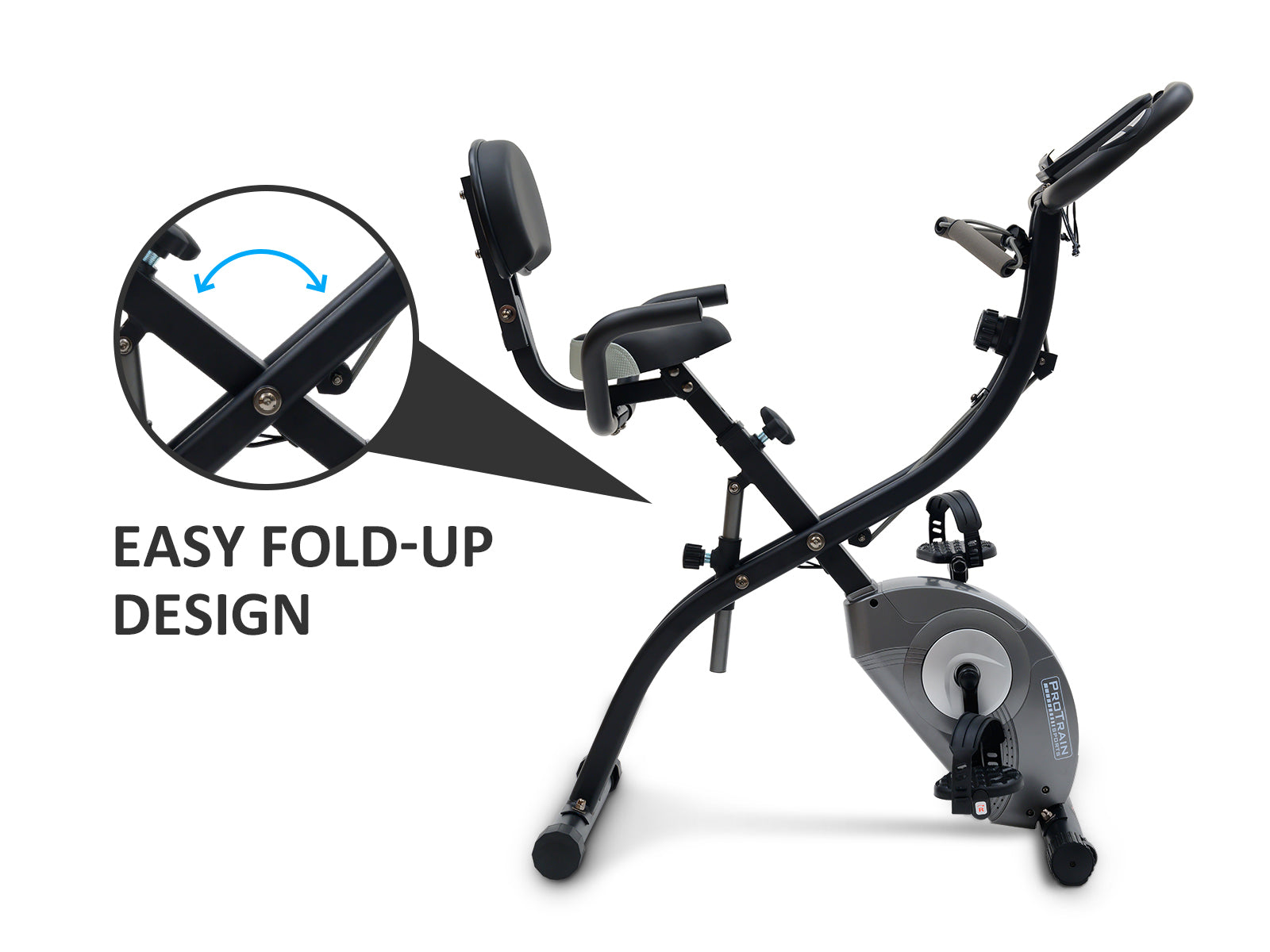 DS X-Bike With Rope And Recumbent Folding Magnetic Exercise Bike