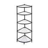 DS NA Artiss 5-Tier Kitchen Corner Shelf Rack Stand Microwave Metal Storage