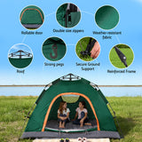 Weisshorn Camping Tent Instant Tent Pop up 2 Person Outdoor Hiking Green