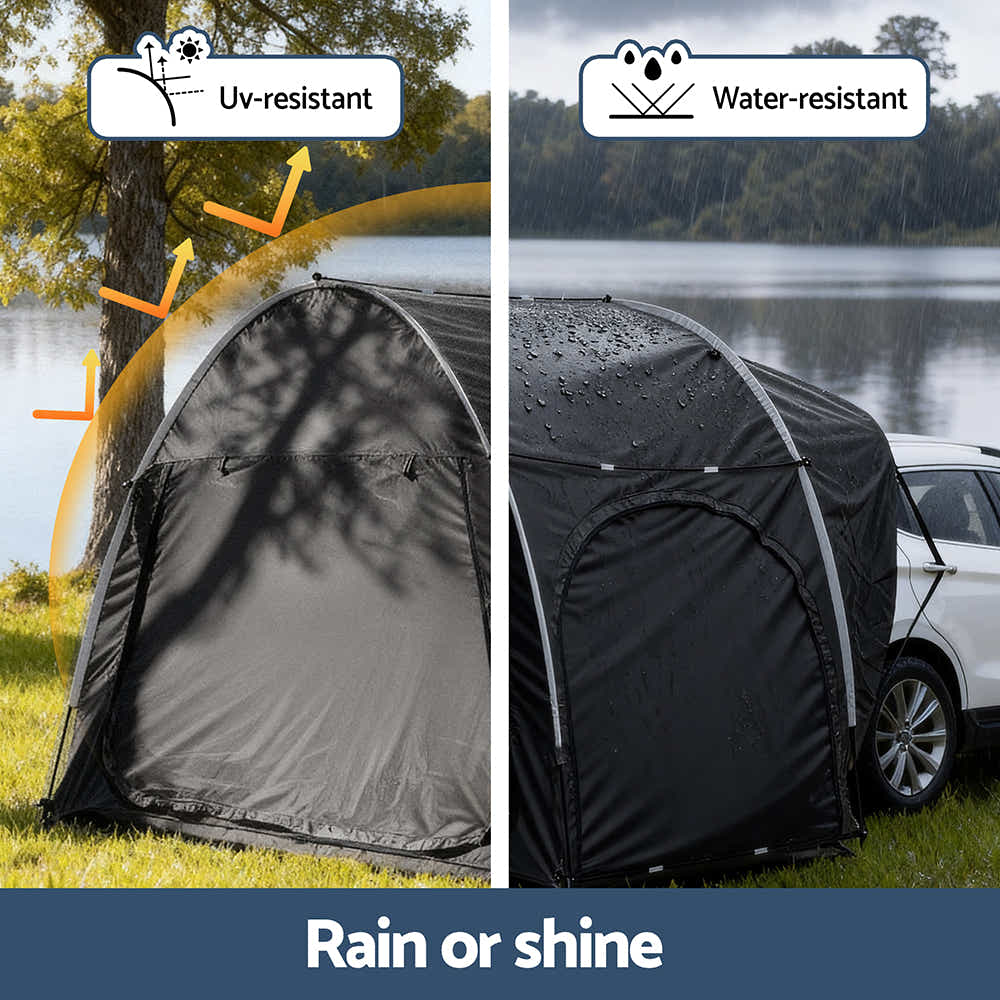 DS NA Weisshorn Camping Tent Car  Canopy Portable Outdoor Family Black