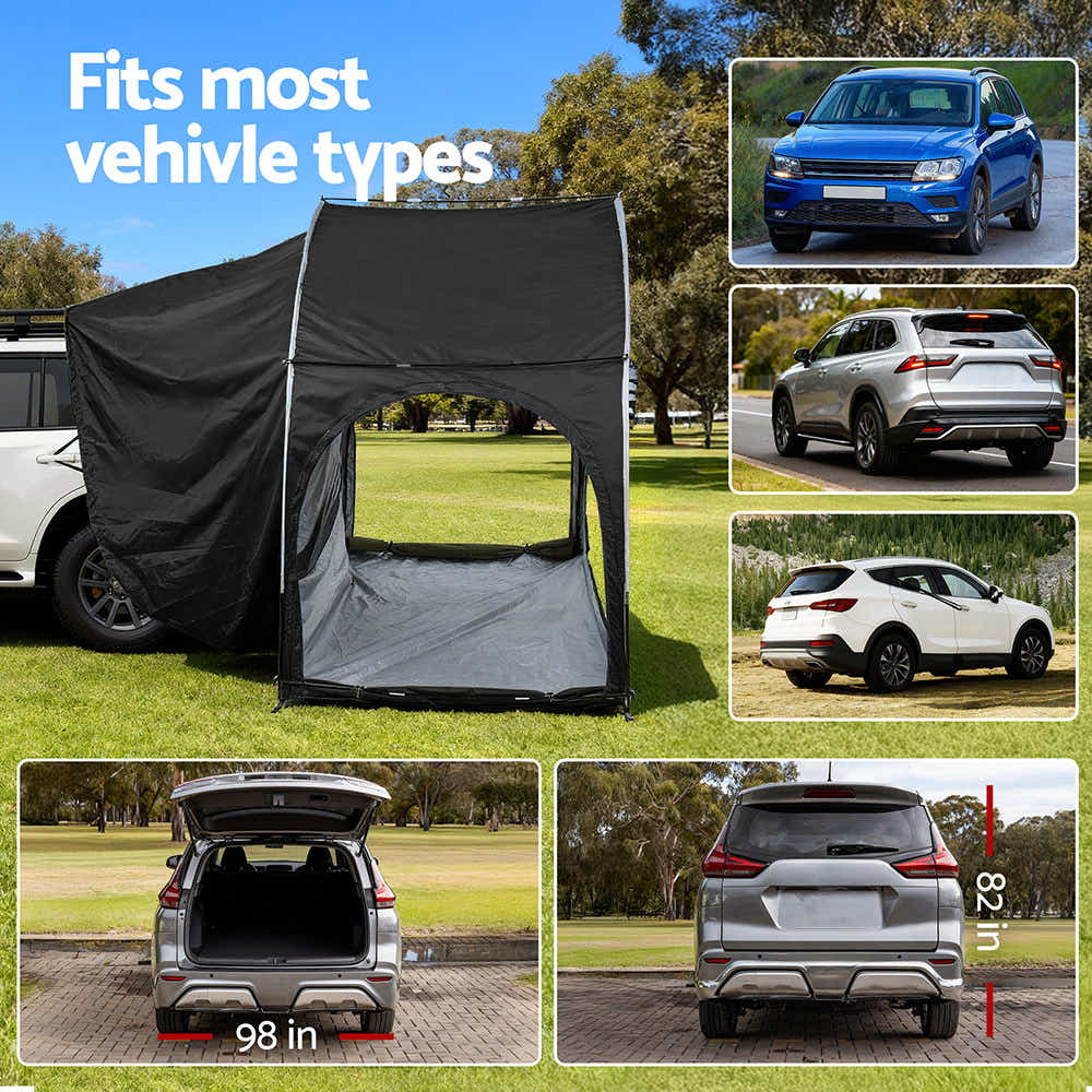 DS NA Weisshorn Camping Tent Car  Canopy Portable Outdoor Family Black