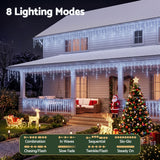 Jingle Jollys 32M Christmas Lights Solar Icicle String 960 LED Cool White